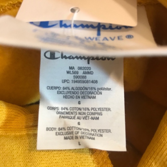 Champion EXCL LIM ED REVERSE WEAVE L Gold PRICE FIRM - Picture 5 of 11
